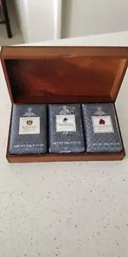Ultra Rare Crabtree & Evelyn Trio Of Soaps In Wooden Box (150g x3)