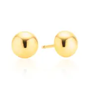 9ct Yellow Gold 6mm Ball Stud Earrings