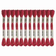 12 Skeins Embroidery Floss, Polyester Embroidery Threads Dark Red