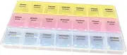 Ergonomic Sealed Medicine Container for Purse Multiple Compartments Organize Your Medications