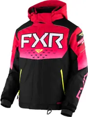 FXR Helium 2023 Youth Snowmobile Jacket, black-pink, Size 36 Black Pink