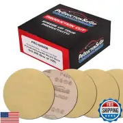 ProductionShop Premium 400 Grit 6" Gold Sanding Discs, Box of 100 - Hook and