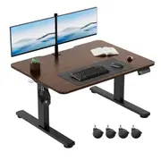 80cm Low Type Electric Standing Desk Adjustable Elevating Desk Walnut
