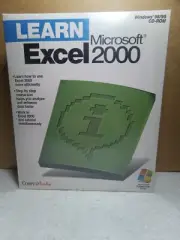 LEARN Microsoft Excel 2000 PC Big Box, Factory Sealed, NEW, VGA Ready! RARE
