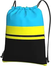 EdWal Flag Of The Sultanate Of Burongan Print Drawstring Backpack Gym Bags Sports Bags With Zipper Pocket For Travel Swimming Beach, Black, One Size