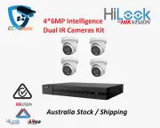 HiLook 4 x6MP IPC-T262H-MU Camera with IntelliSense, Built-in Mic, 4CH 4K NVR