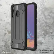 Black Armor Heavy Duty Hybrid Case Cover for Samsung Galaxy A20 A30 A50
