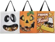 3 Halloween JOYIN Large Tote See-Through Bags 22.5” x 13.75” for Trick Or Treat