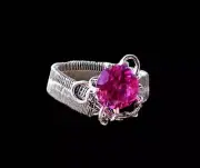 ArcAlchemistOne FAIRYTALE Size 7.5 Sterling Silver Pink Sapphire October