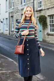 Button Through Skirt--LILY-LM8058