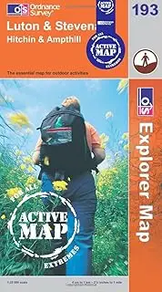 ORDNANCE SURVEY Explorer Active 193 Luton and Stevenage Map