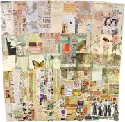Vintage Scrapbook Supplies Pack (100Pcs) for Bullet Journaling Art Junk Journal