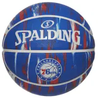 在飛比找Yahoo奇摩購物中心優惠-SPALDING 斯伯丁 NBA 隊徽大理石印花 橡膠 7號