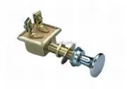 Heavy Duty Push Pull Switch Chrome Knob and Bezel Nut appleton lights lamps b (for: BMW)