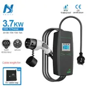 Khons Portable Electric Car Charger 11kw 7kw Charger Type2 Charger Cable 16A 32A EV Charger Three Phase EVSE Charging Box 3.7KW 16A 1Phase