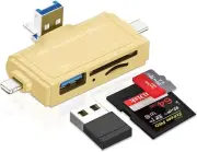 Shenzhi 7-in-1 Flash Memory Card Reader - USB 3.0 Adapter for SD, TF, Micro SD,