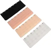 [Garneck] Bra Extension, 7 Hooks, Pack of 4, Elastic and Comfortable Bra Strap Extension in Black, Ideal for Bustiers and Ensures Perfect Fit and Comfort, As Shown, 13.10X5.00X0.30CM