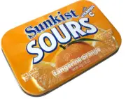 Sours Tangerine Orange, Vitamin C, Sugar Free Sour Candy, 1.76 Ounce Tin - 6 Cou