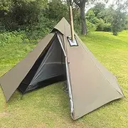 1 Man Tent Lightweight Teepee Hot Tent with Stove Hole Waterproof Four Seasons for Camping Hiking Hunting Fishing Backpacking