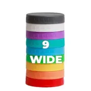 9 Pack Wide Mouth Colored Plastic Mason Jar Lids Replacement for Canning Jars