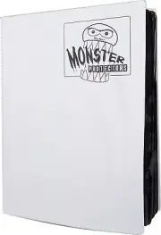 Monster 9 Pocket Matte White Trading Card Binder w 40 Pages, Holds 720 Cards