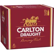 Carlton Draught Lager Bottles 750ml x 12 Pack