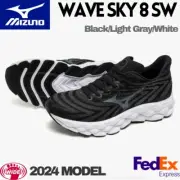 Mizuno Running Shoes WAVE SKY 8 SW Black/Light Gray/White J1GC2411 02 2024 NEW
