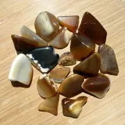 18 Agate Crystals Mixed Polished Stones & Slices Nice Colors Banding Inclusions