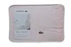 Lacoste 100% Cotton Percale Solid Sheet Set Queen Iced Pink