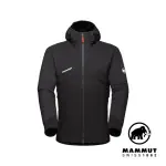 【MAMMUT 長毛象】RIME LIGHT IN FLEX HOODED JACKET 輕量機能化纖連帽外套 黑/幻影黑 男款 #1013-02150