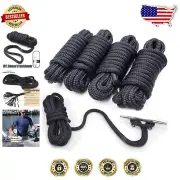 Durable 1/2” X 15’ Dock Lines - 4 Pack of Ultra-Strong Nylon with 12” Eyelet