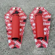 1 PAIR OF SHADOW LITTLE ONES PEGS 4.33" RED BMX BIKE PEG CULT FIT KINK SUNDAY