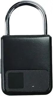 [DYREBNCP] Smart Fingerprint Padlock Smart Home Lock with USB Charging Waterproof Suitable for Luggage School Bag Slimline Design(PPD-S09 Black) Aqiong