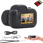 Zoomu Mini Camera Keychain, Zoomu 1080P Mini Digital Camera Keychain, Tiny Nostalgia Cam, with Led Flash Light and Hd Screen, Key Chain Cam That Works for Photo/Video (16 GB)