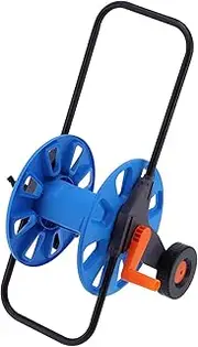Baxnore Portable Garden Hose Reel Cart, Hand Push Water Pipe Storage with Wheels, Aluminum PP Construction for Lawn Irrigation Car Washing, 50m G1/2 Capacity