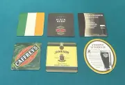Lot of 6 Different Ireland, Irish Beer & Whiskey Coasters