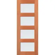 Woodcraft 2040 x 820 x 40mm Entrance Door Modern French Frosted Safety Glass F8 4GL