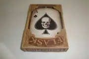 Trixie & Milo Ace of Spades Skull Flask NIB Upside Down for Some Odd Reason COOL