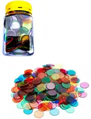 Counters Transparent 22mm x 200 in JAR Hands On Teaching Resources for School