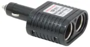 TruckSpec TSP-311 Cigarette Lighter Adapter 2 Socket Splitter for 12V Devices