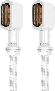 Turn Signal Indicator For Harley Sportster XL 1200 883 Touring Dyna Softail Motorcycle Rear Brake Turn Signal Light Indicator Run Lamp(White)