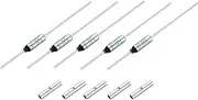 uxcell 5 Pcs Metal Temperature Thermal Fuse SF91Y 94 °C 201.2 °F 15A 250V Cutoff Thermal Fuse with 10 Pcs BN1.25 Bare Terminal Butt Connector for Motor Transformer Electric Industrial