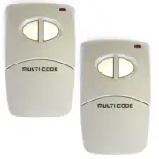 TWO MultiCode 4120 300mhz 10 Code Gate Garage Remote Control Linear MCS412001