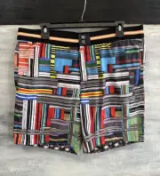 NEW! ROBERT GRAHAM 'Cullies' Board Short Swim Trunks, 34 - Multi