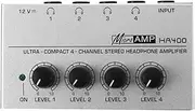 HA400 4 Channel Ultra-Compact Headphone Audio Stereo Amp Microamp Amplifier