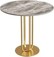 JSEIAJB Rock Board Side Living Room Small Tea Table Round Bedroom Bed Corner Hotel Sofa Edge