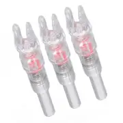(Red)3PCS Lighted Nocks For Arrows Automatic Lighting 6.2mm Internal Dia DS