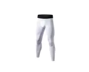 Men'S Compression Pants Cool Dry Baselayer Tights Leggings - White