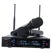 Metal 200 Channels UHF Wireless Microphone System with 2 Handheld Microphones