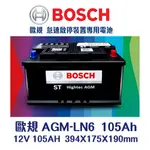 【台中電力屋】BOSCH博世LN6 AGM 105AH  全新公司貨 BMW X5 凱燕汽車電池 賓士 BENZ BMW